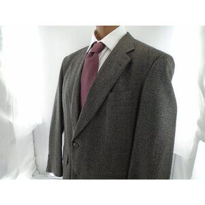 Hart Schaffner & Marx Tweed Men's Nailshead Blazer Sport jacket Brown 42R